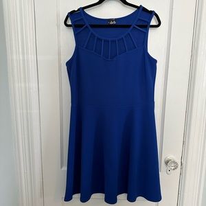 Vintage DEB blue skater dress fits like XL